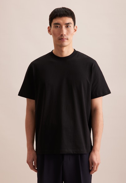 T-shirt Uni in Schwarz |  Seidensticker Onlineshop