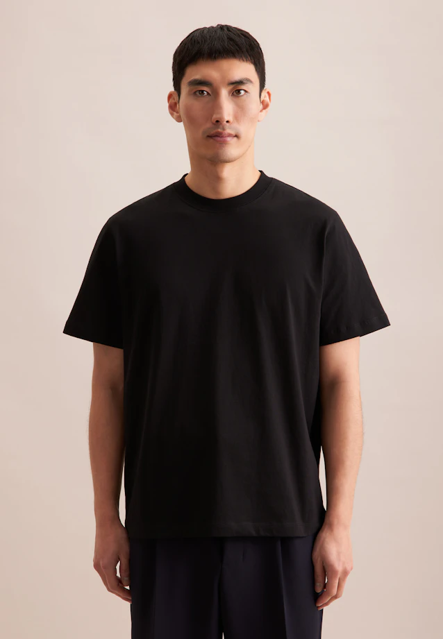 T-Shirt Uni in Schwarz |  Seidensticker Onlineshop