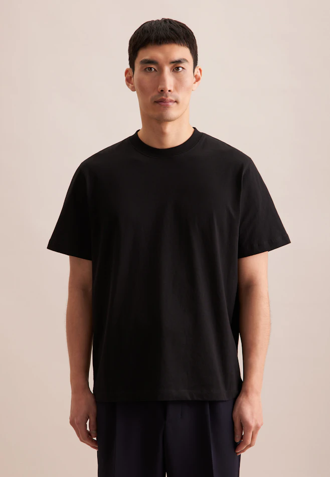 T-Shirt Uni in Schwarz | Seidensticker Onlineshop
