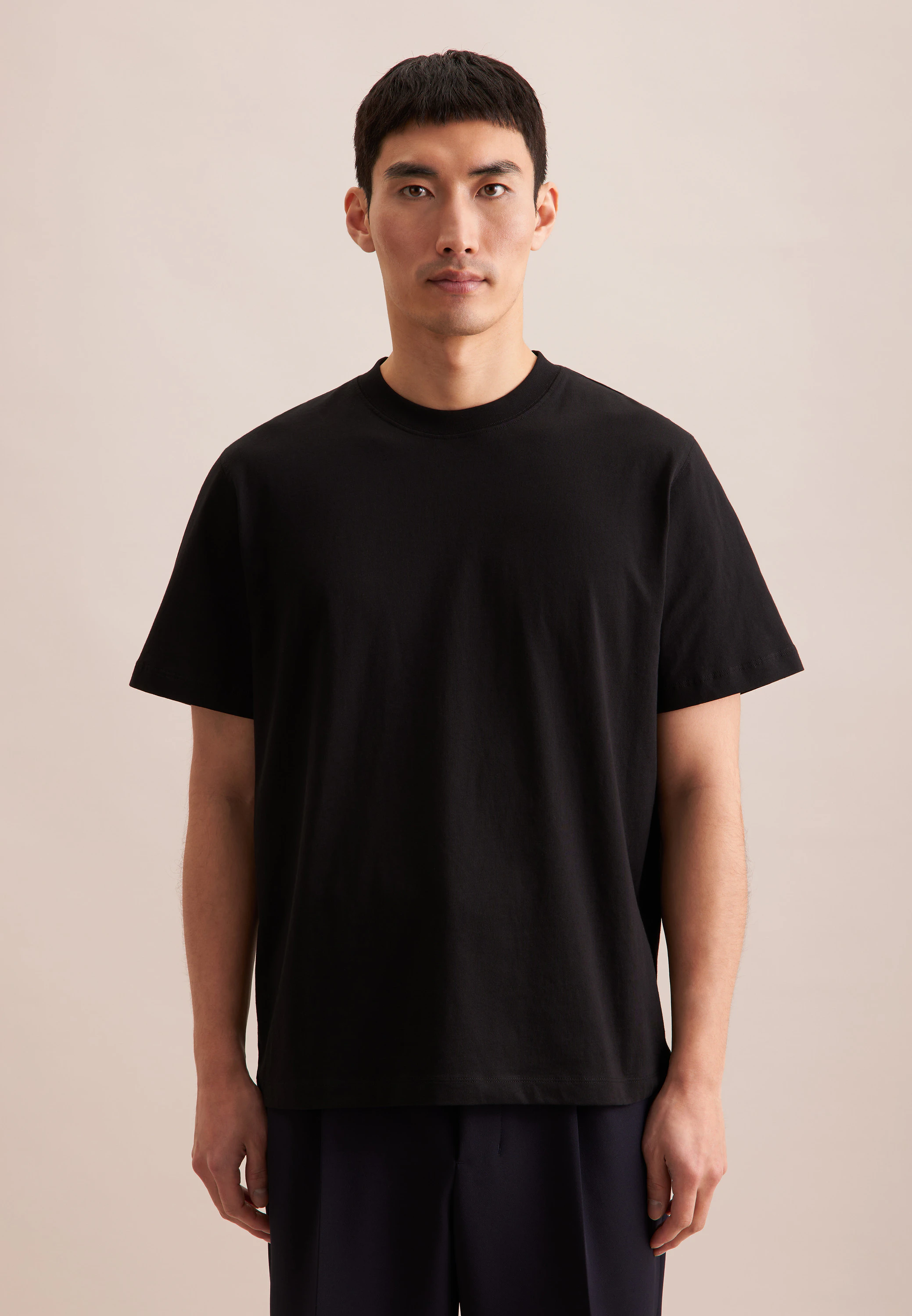 T-Shirt Uni Schwarz