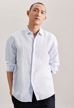 Regular Casual Hemd Streifen in Hellblau |  Seidensticker Onlineshop