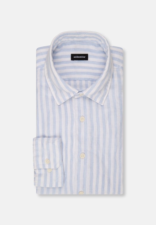 Regular Casual Hemd Streifen in Hellblau |  Seidensticker Onlineshop