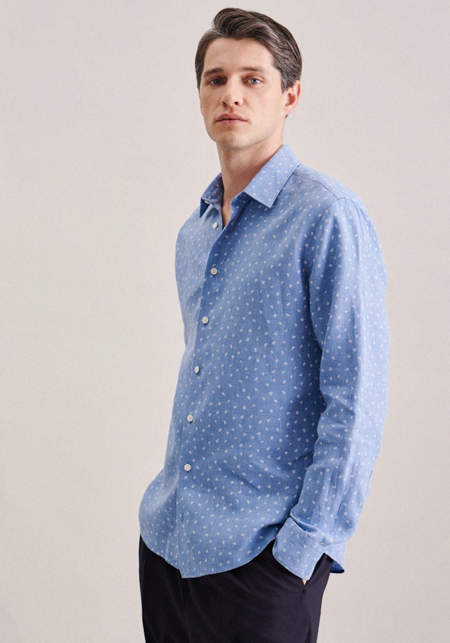 Casual Shirt in Regular with Kent-Collar in Light Blue | Seidensticker Onlineshop