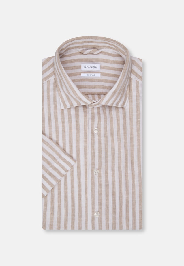 Regular Business Hemd Streifen in Braun |  Seidensticker Onlineshop