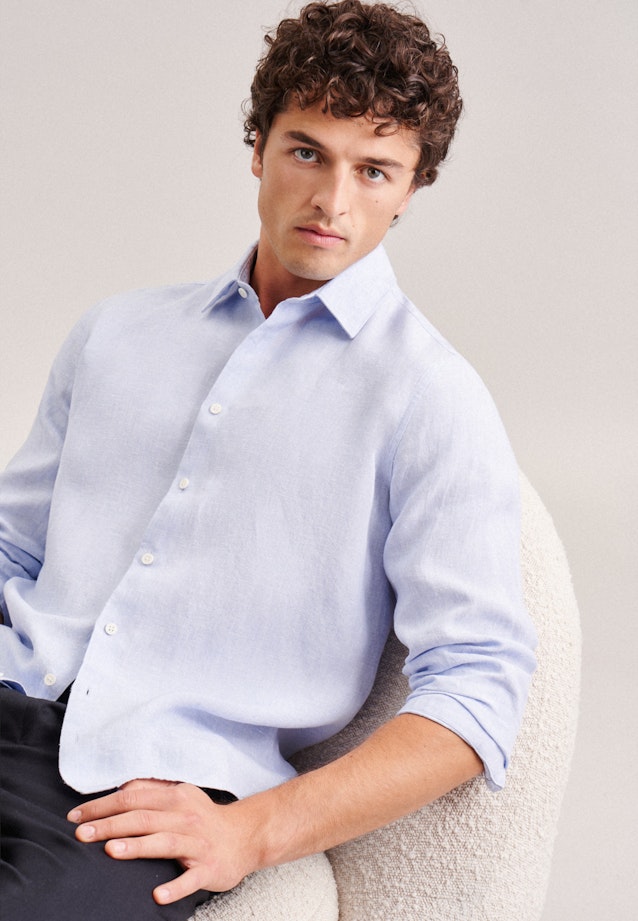 Regular Casual shirt Uni in Light Blue |  Seidensticker Onlineshop