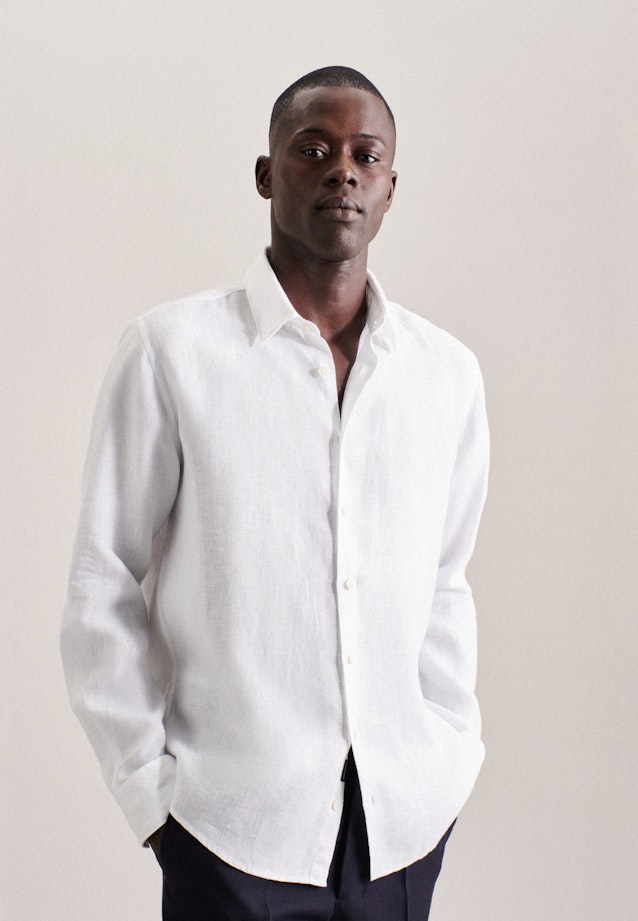 Casual Hemd in Regular mit Kentkragen in Weiß |  Seidensticker Onlineshop