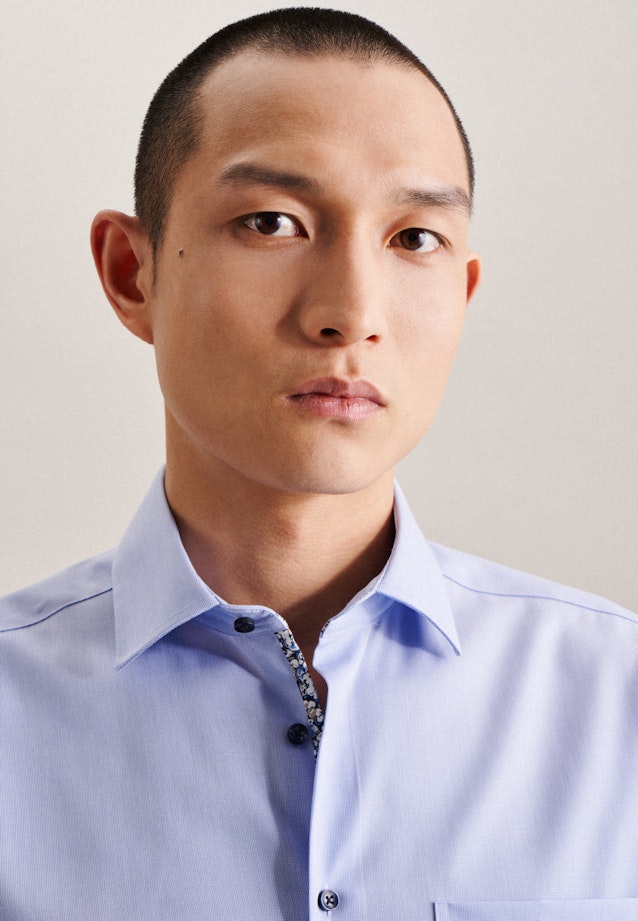 Regular Chemise d'affaires Uni in Bleu Clair |  Seidensticker Onlineshop