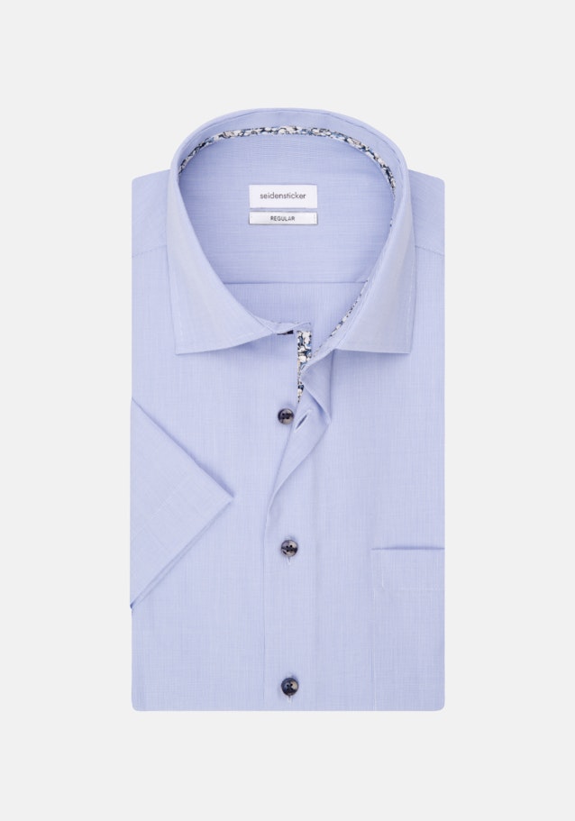 Non-iron Structure Short sleeve Business Shirt in Regular with Kent-Collar in Light Blue |  Seidensticker Onlineshop