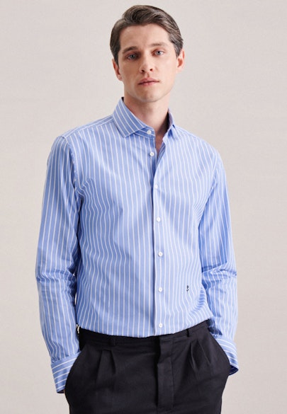 Slim Business Shirt Stripes in Light Blue |  Seidensticker Onlineshop