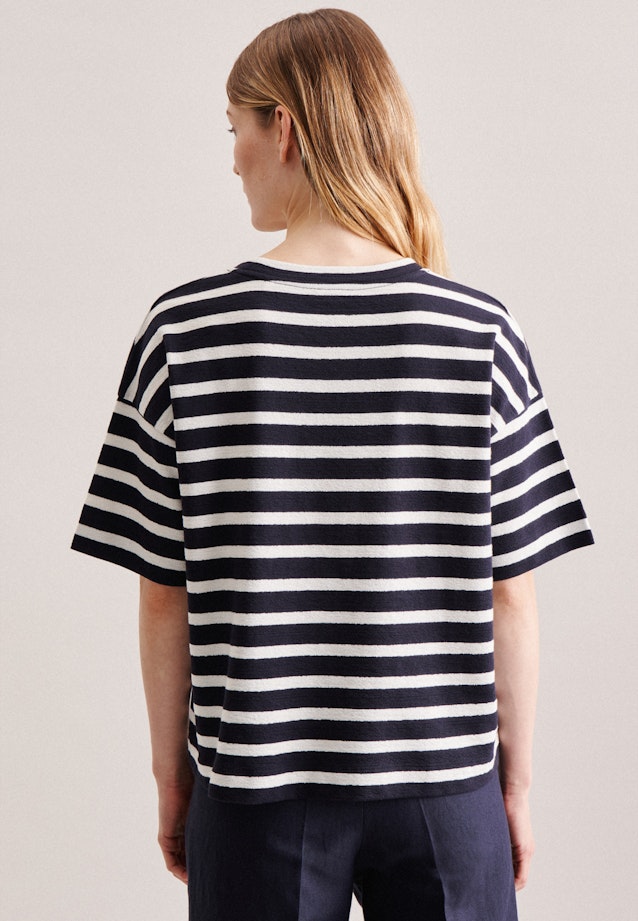 T-Shirt Encolure Ronde in Bleu Foncé |  Seidensticker Onlineshop