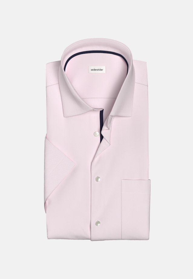 Non-iron Structure Short sleeve Business Shirt in Regular with Kent-Collar in Pink |  Seidensticker Onlineshop