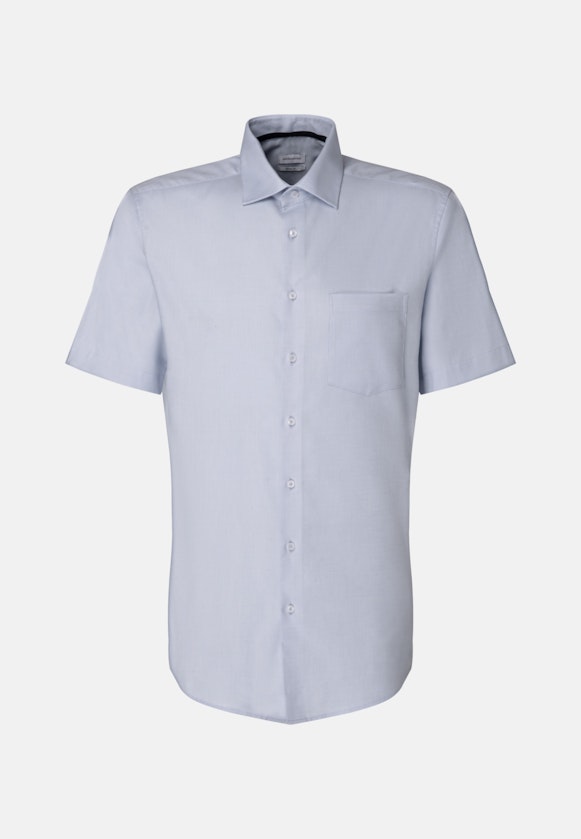 Non-iron Structure Short sleeve Business Shirt in Regular with Kent-Collar in Light Blue |  Seidensticker Onlineshop