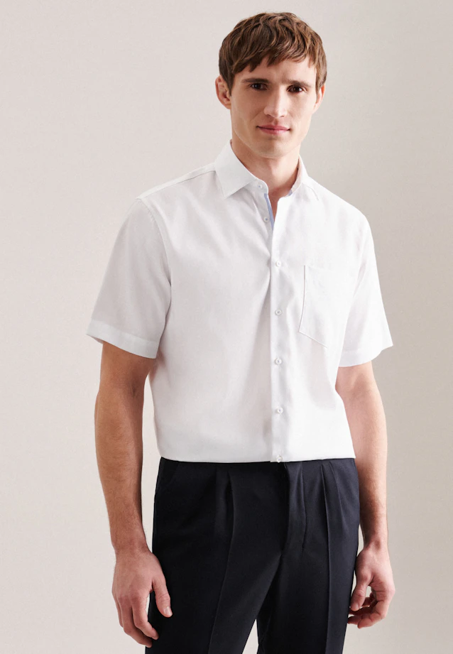 Regular Chemise d'affaires Uni in Blanc |  Seidensticker Onlineshop