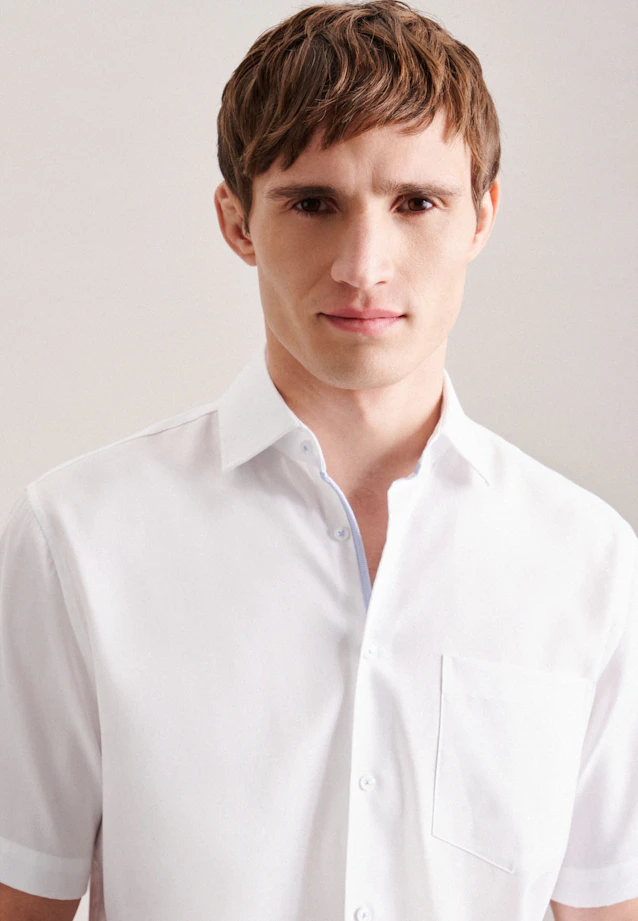 Regular Chemise d'affaires Uni in Blanc |  Seidensticker Onlineshop