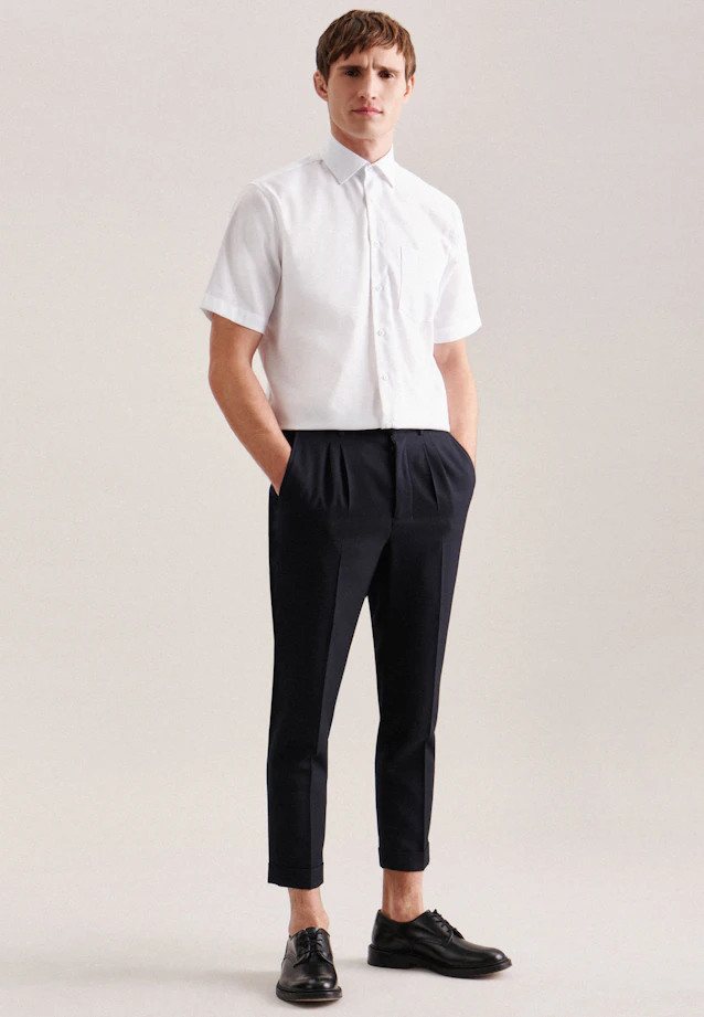 Regular Chemise d'affaires Uni in Blanc |  Seidensticker Onlineshop