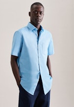 Chemise Business Regular Manche courte sans repassage in Turquoise |  Seidensticker Onlineshop