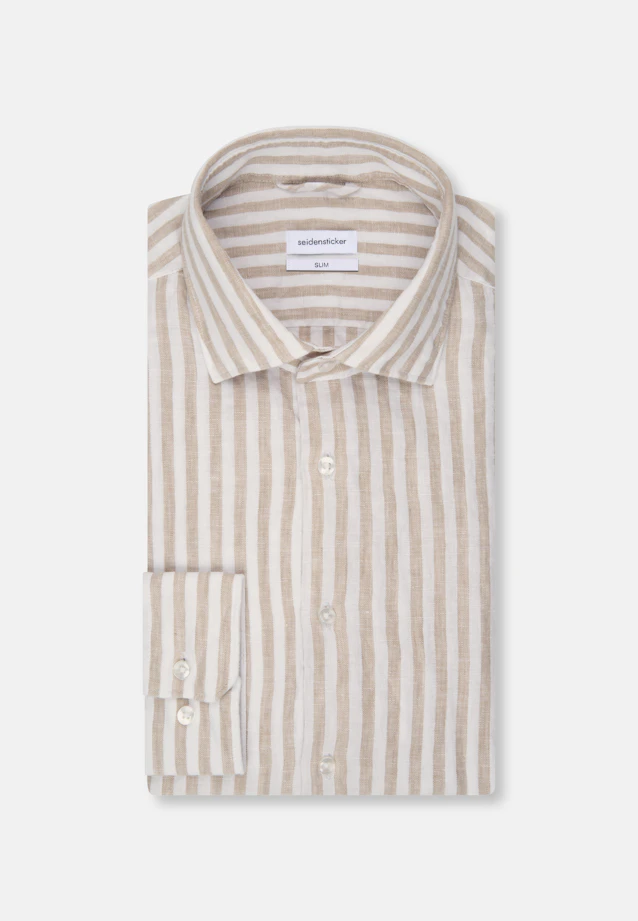 Slim Chemise d'affaires rayures in Marron |  Seidensticker Onlineshop