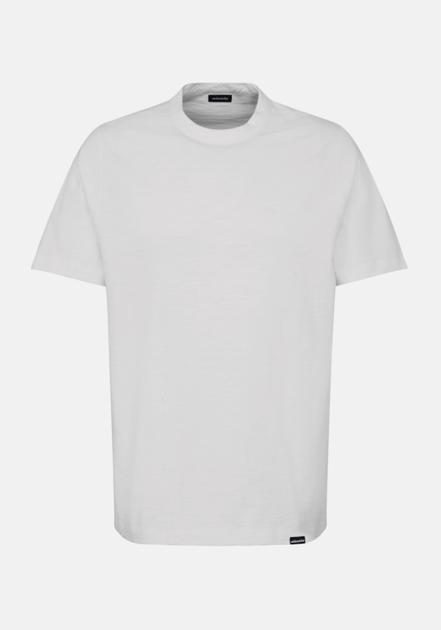T-Shirt Gerader Schnitt (Normal-Fit) Manche Courte in Blanc |  Seidensticker Onlineshop