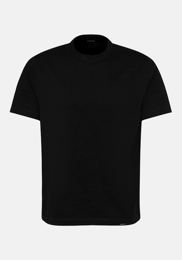 T-Shirt Gerader Schnitt (Normal-Fit) Manche Courte in Bleu Foncé |  Seidensticker Onlineshop