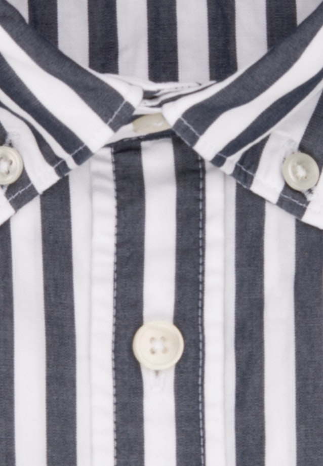 Popeline Casual Hemd in Regular mit Button-Down-Kragen in Dunkelblau |  Seidensticker Onlineshop