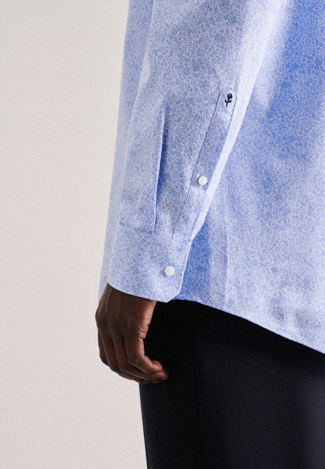 Regular Chemise d'affaires Imprimé in Bleu Clair |  Seidensticker Onlineshop