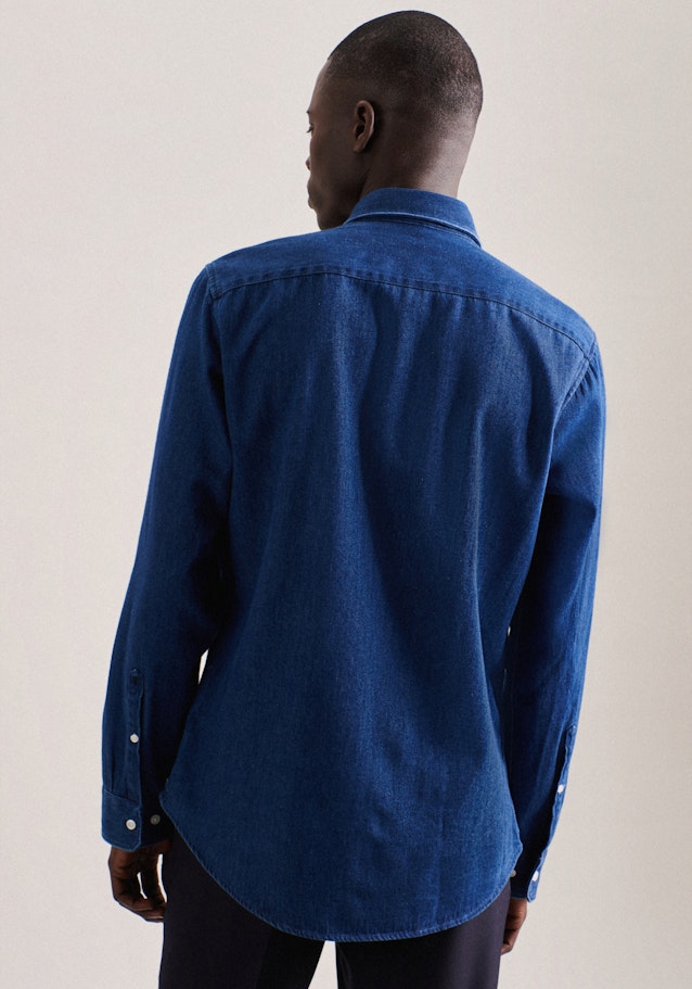 Regular Casual Hemd Uni in Dunkelblau | Seidensticker Onlineshop