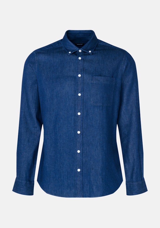 Casual overhemd in Regular with Button-Down-Kraag in Donkerblauw |  Seidensticker Onlineshop