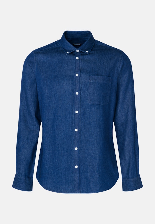 Regular Casual shirt Uni in Dark Blue |  Seidensticker Onlineshop