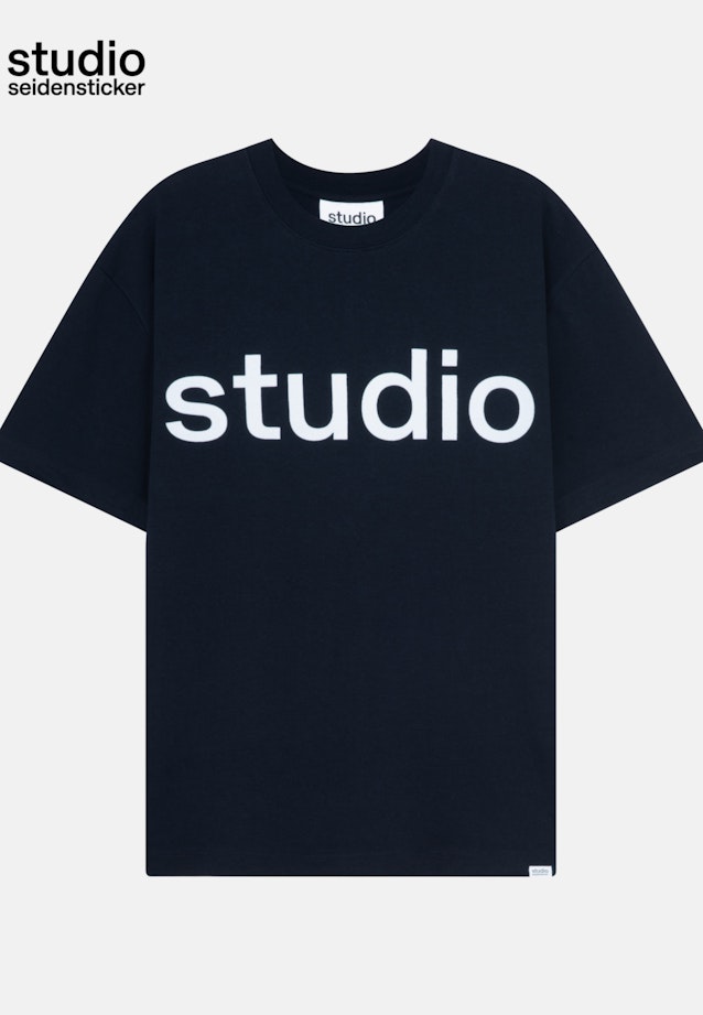 T-Shirt Regular Manche Courte in Bleu Foncé |  Seidensticker Onlineshop