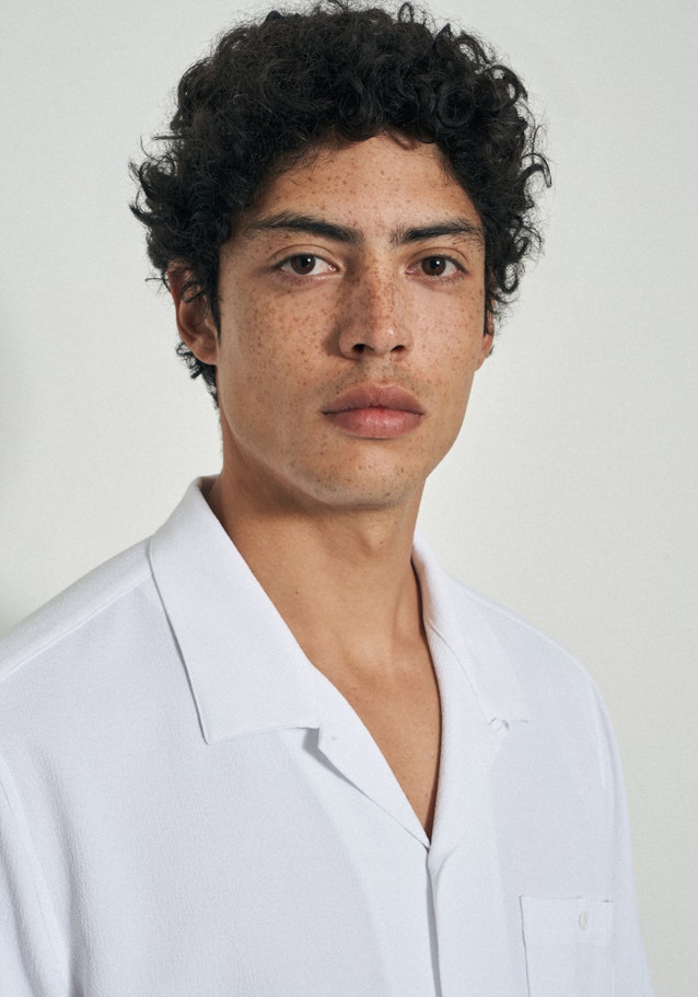 Regular Chemise casual Uni in Blanc | Seidensticker Onlineshop