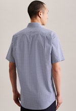 Non-iron Poplin Short sleeve Business Shirt in Regular with Kent-Collar in Medium Blue |  Seidensticker Onlineshop