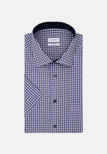 Non-iron Poplin Short sleeve Business Shirt in Regular with Kent-Collar in Medium Blue |  Seidensticker Onlineshop