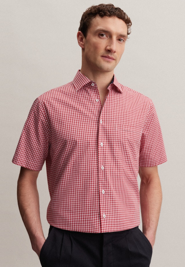 Regular Chemise d'affaires carreaux in Rouge |  Seidensticker Onlineshop