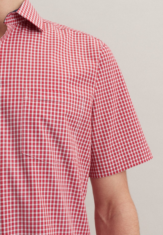 Regular Chemise d'affaires carreaux in Rouge |  Seidensticker Onlineshop