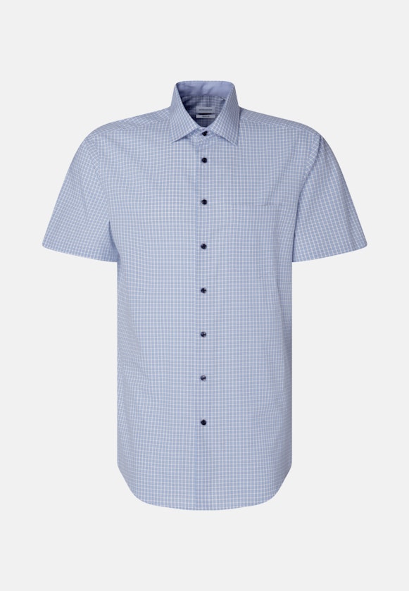 Regular Chemise d'affaires carreaux in Bleu Clair |  Seidensticker Onlineshop