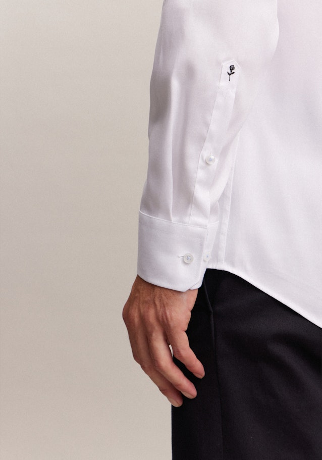 Non-iron Oxford Business Shirt in Shaped with Kent-Collar in White |  Seidensticker Onlineshop