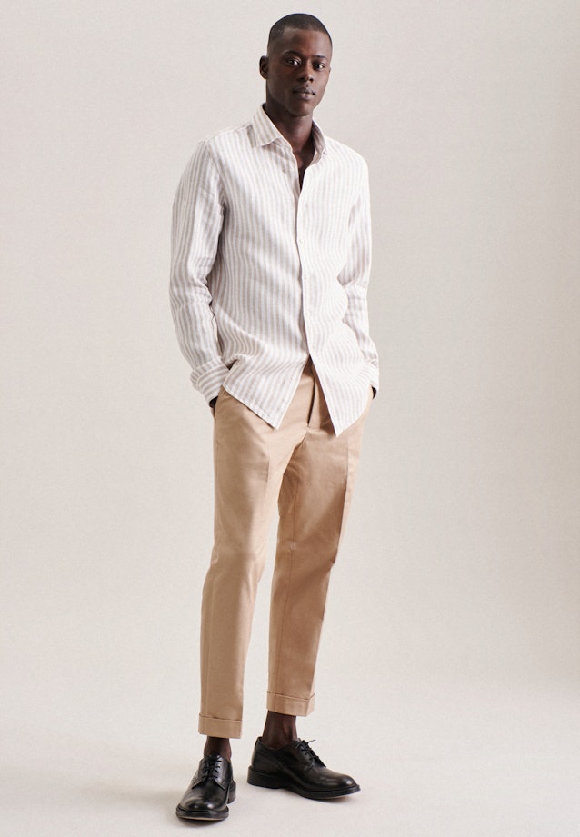 Shaped Chemise d'affaires rayures in Marron |  Seidensticker Onlineshop