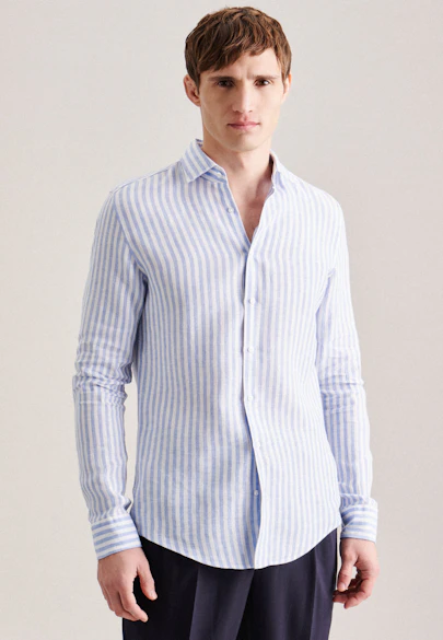 Shaped Business shirt Stripe in Light Blue |  Seidensticker Onlineshop