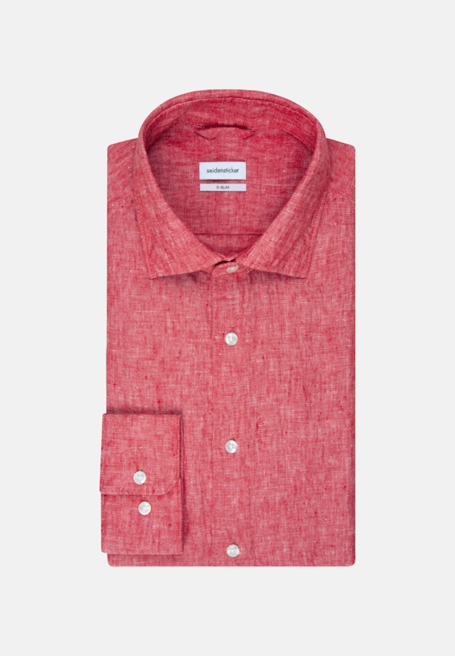 Leinen Business Hemd in X-Slim mit Kentkragen in Rot |  Seidensticker Onlineshop