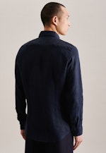 Business Shirt in X-Slim with Kent-Collar in Dark Blue |  Seidensticker Onlineshop