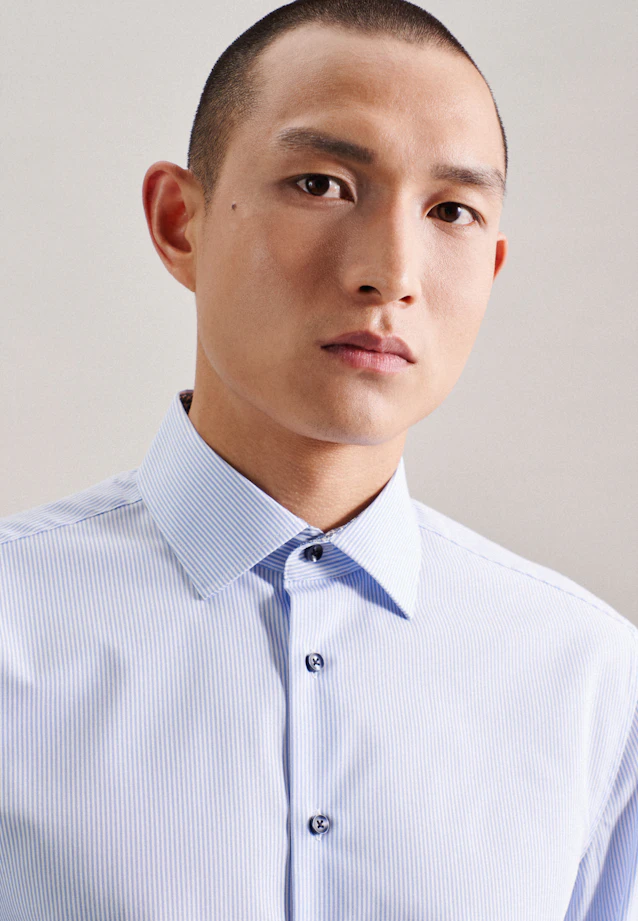 X-Slim Business shirt Stripe in Light Blue |  Seidensticker Onlineshop