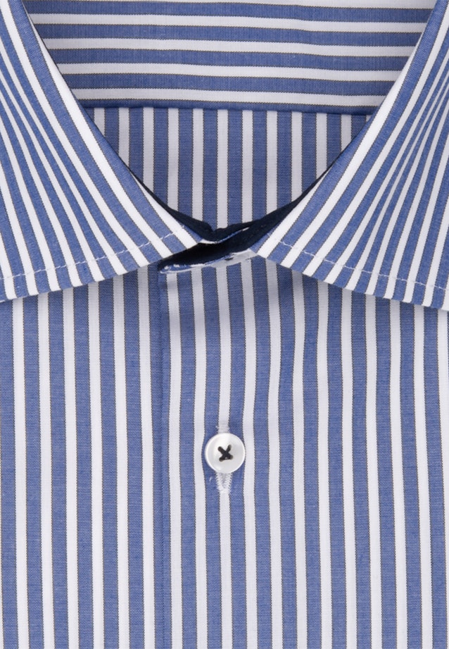 Shaped Business Hemd Streifen in Mittelblau |  Seidensticker Onlineshop