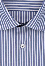 Shaped Business Hemd Streifen in Mittelblau |  Seidensticker Onlineshop