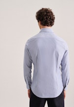 Shaped Business Hemd Streifen in Mittelblau |  Seidensticker Onlineshop