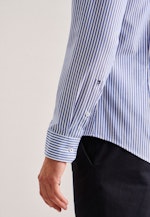 Shaped Business Hemd Streifen in Mittelblau |  Seidensticker Onlineshop