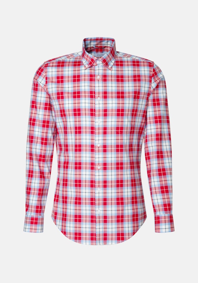 Non-iron Twill Business overhemd in Shaped with Button-Down-Kraag in Rood |  Seidensticker Onlineshop