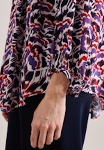 3/4 mouwen Krepp Shirtblouse in Donkerblauw |  Seidensticker Onlineshop