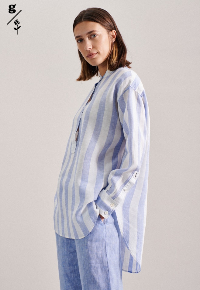 Linen Long Blouse in Dark Blue | Seidensticker online shop