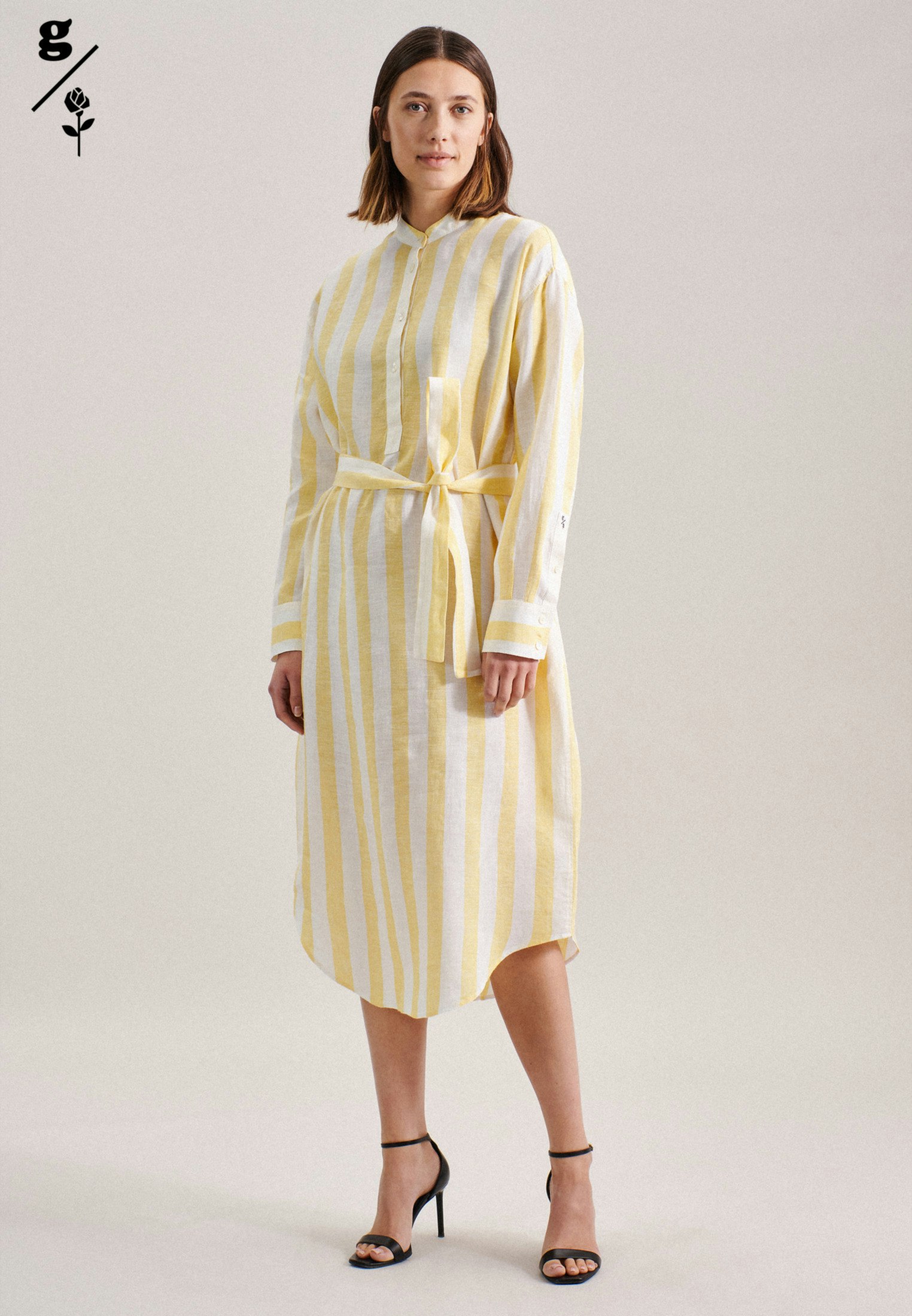 Robe Oversized Manche Longue jaune Seidensticker