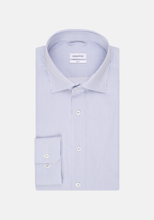 Non-iron Twill Business Shirt in Slim with Kent-Collar in Light Blue | Seidensticker Onlineshop